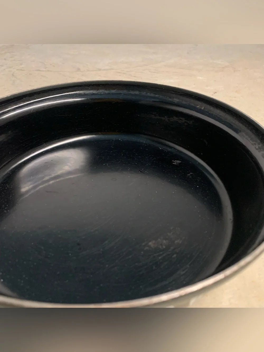 Cathrineholm Lotus Black Enamel Skillet Sauté Frying Pan with Wooden Handle